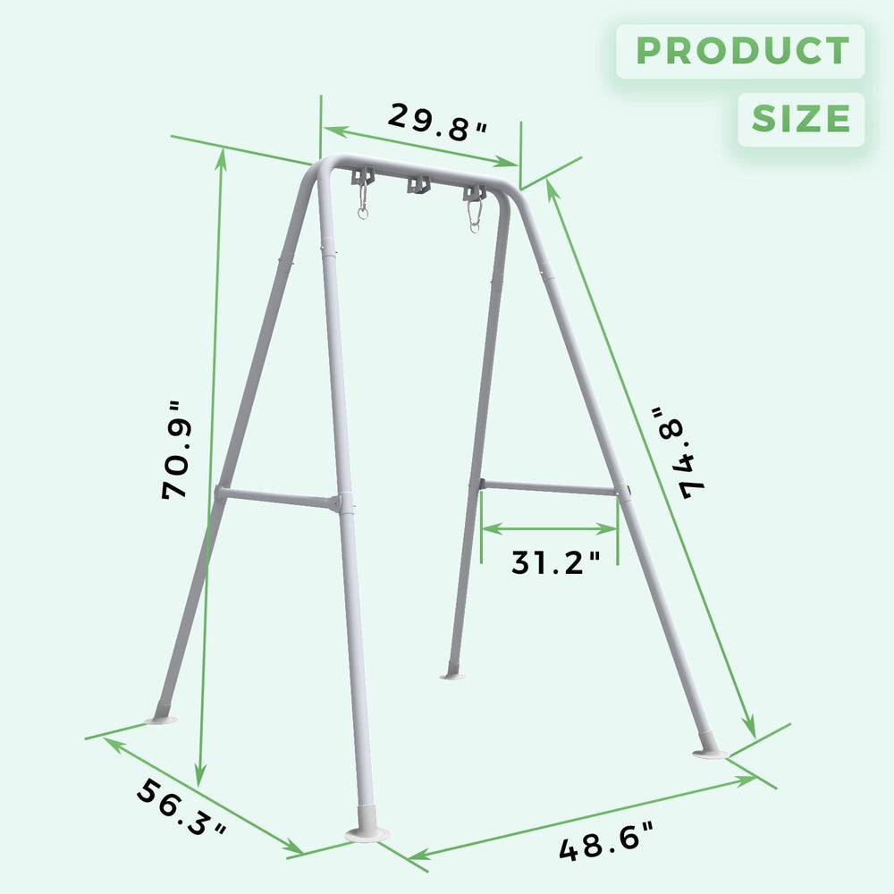 G TALECO GEAR stand next to a chair for scale showing compact footprint and space-saving benefit