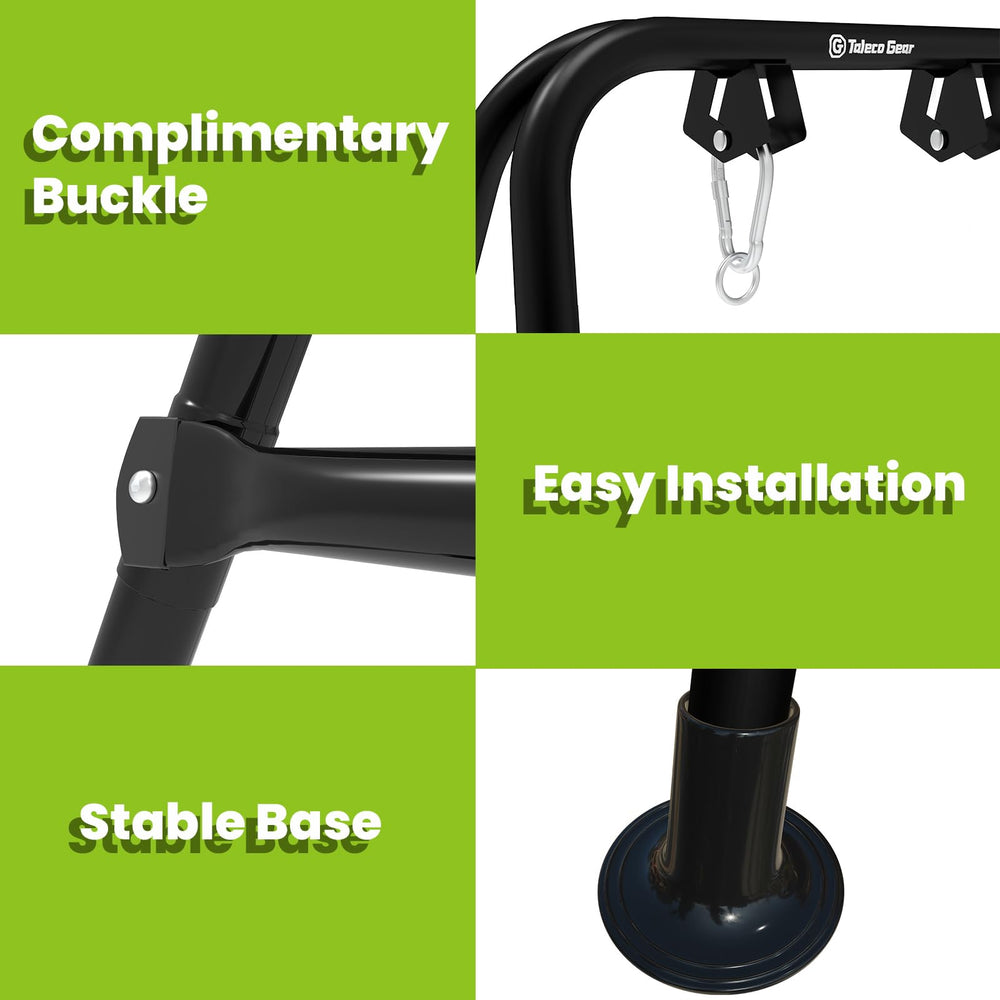 G TALECO GEAR stand shown with person for size and height reference