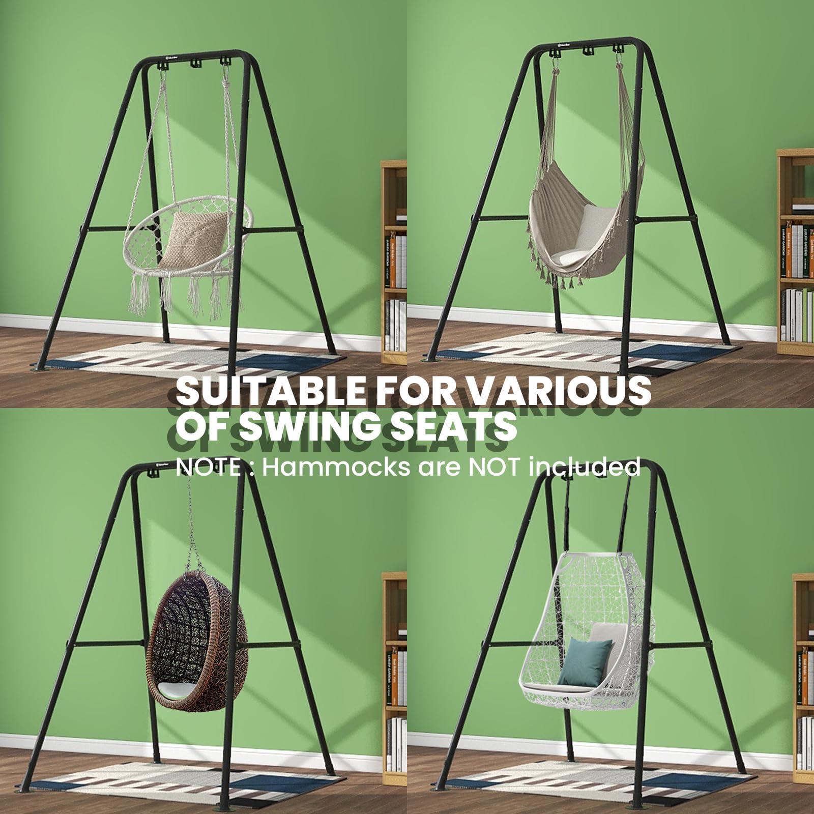 G TALECO GEAR stand supporting a hanging chair demonstrating safe use
