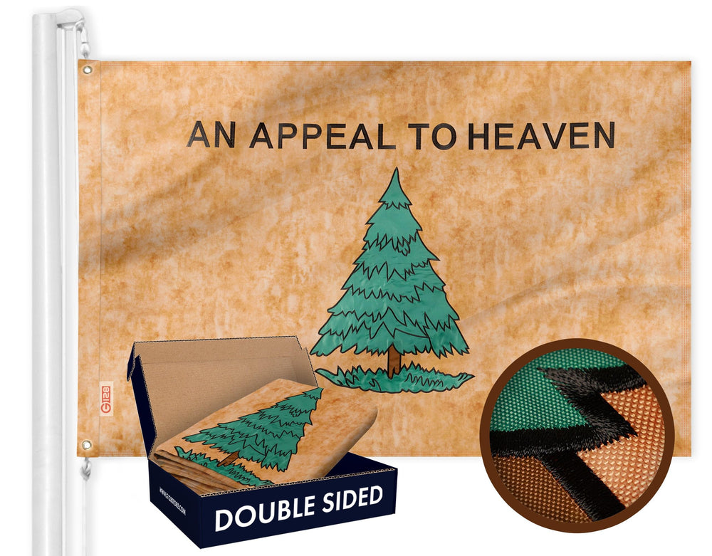 G128 front view showing embroidered An Appeal to Heaven flag and durable finish