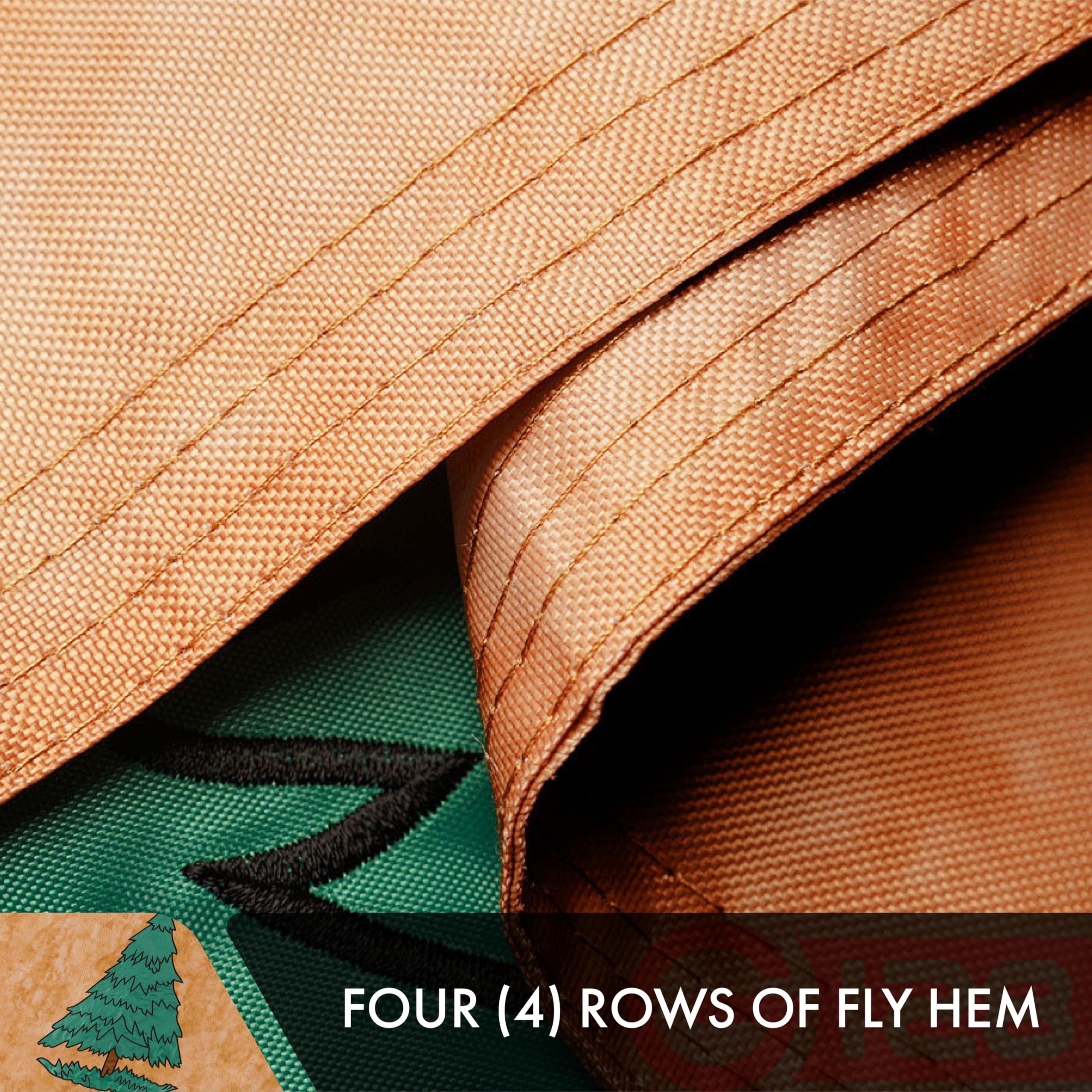 G128 canvas heading with brass grommets for secure, rust-resistant mounting