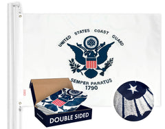 G128 Coast Guard flag front view showing clear emblem and durable look