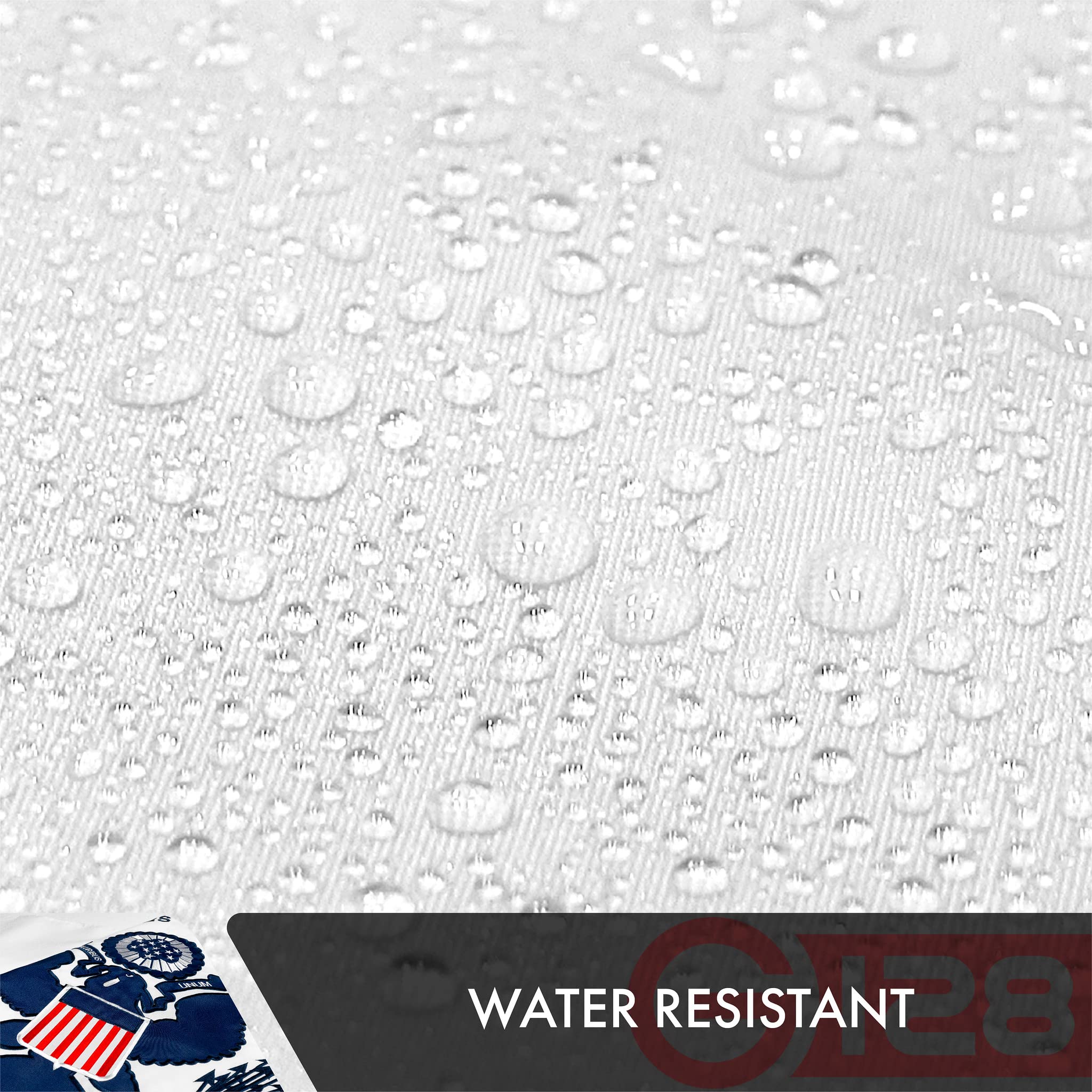 G128 reinforced stitching and fly hem demonstrating wind-resistant strength
