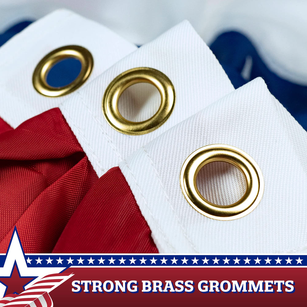 G128 close-up of embroidered white stars highlighting crisp detail and premium look