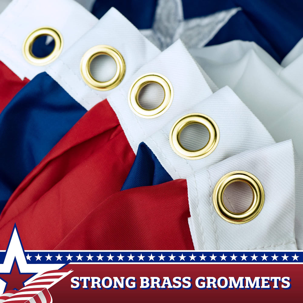 G128 close-up of embroidered white stars offering a sharp, premium patriotic look
