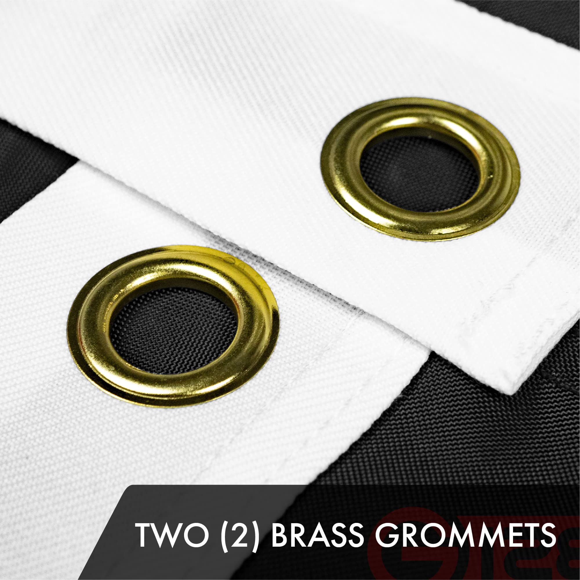 G128 embroidered detail close-up highlighting durable stitching and clarity