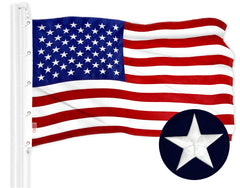 G128 flag front view showing full 10x15 ft design and vibrant colors for impact