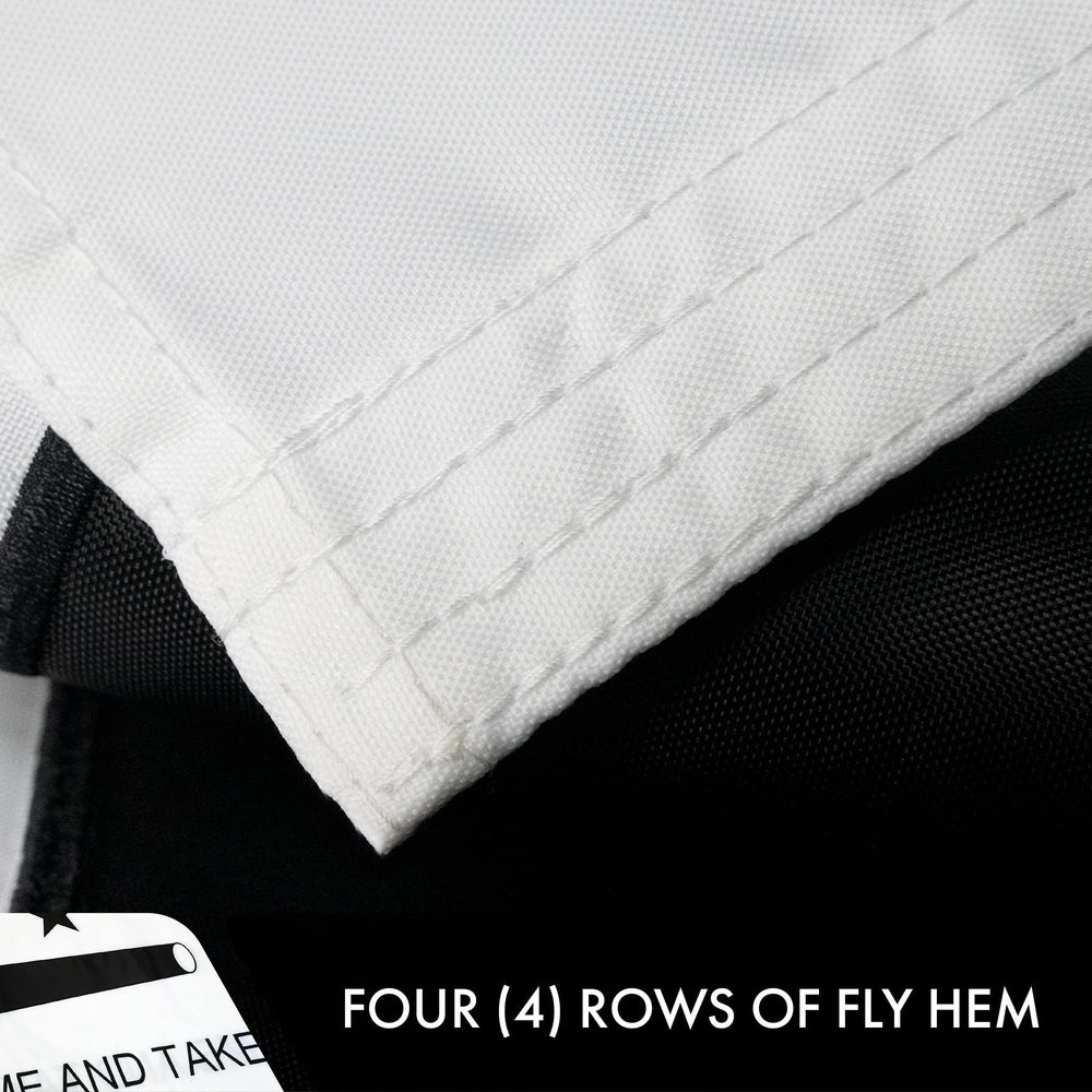 G128 reinforced hem stitching close-up showing four rows of lockstitch for long life