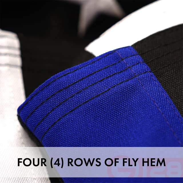 G128 220GSM spun polyester texture showing heavy-duty weave for wind resistance