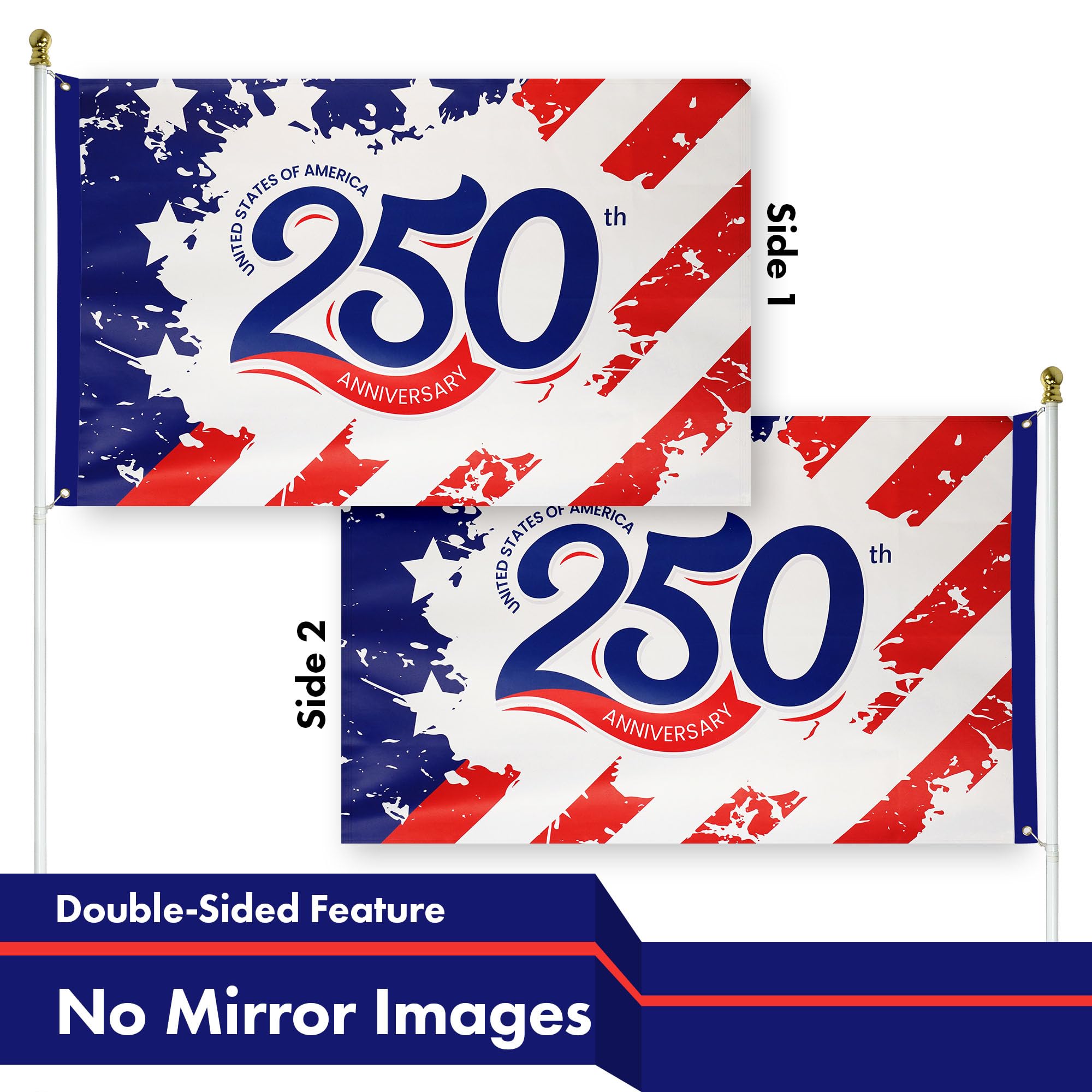 G128 flag held by hand to show 3x5 ft scale and easy-to-hang convenience