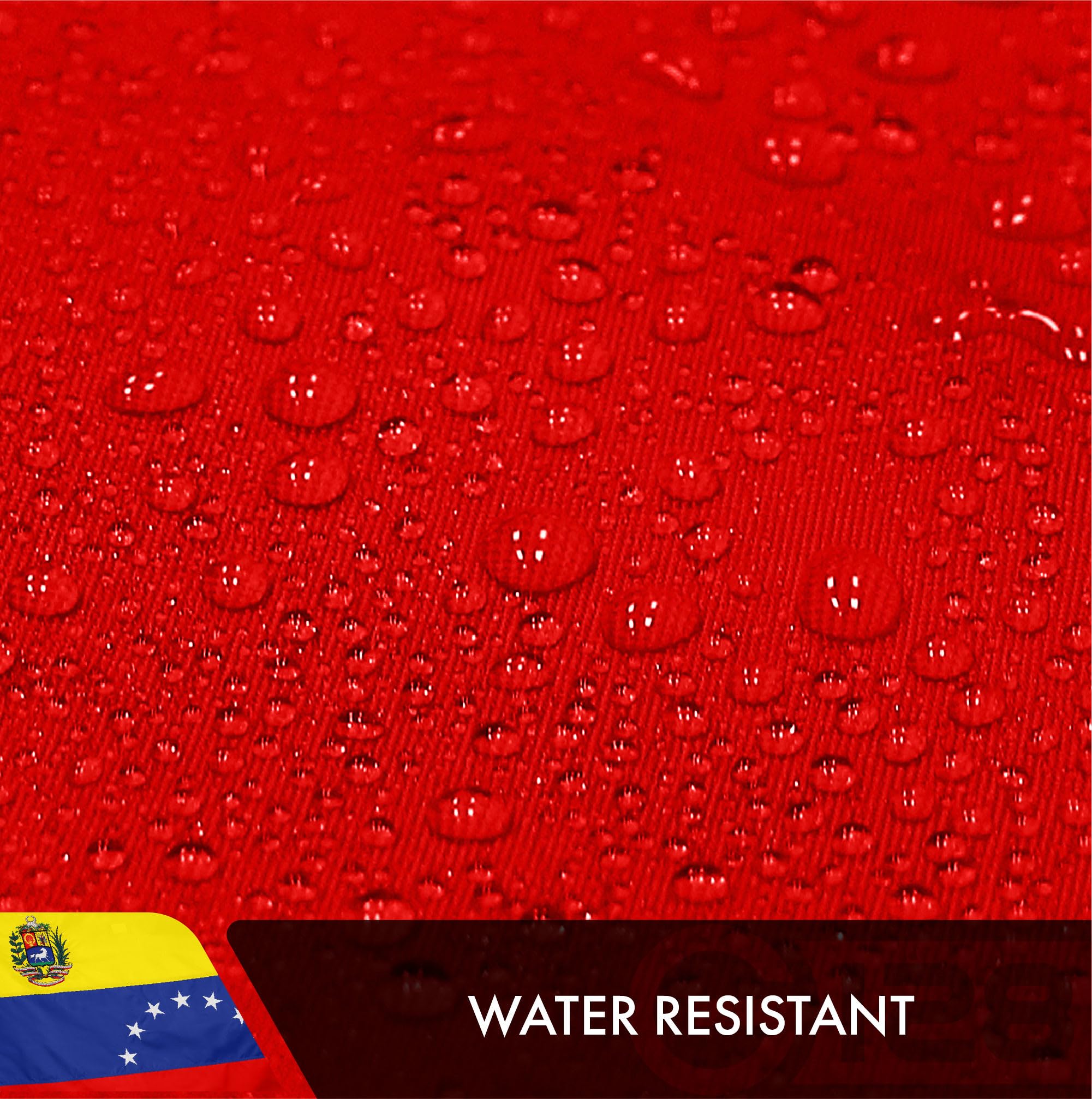 G128 Venezuela flag flying on pole in outdoor setting showing strong presence and visibility