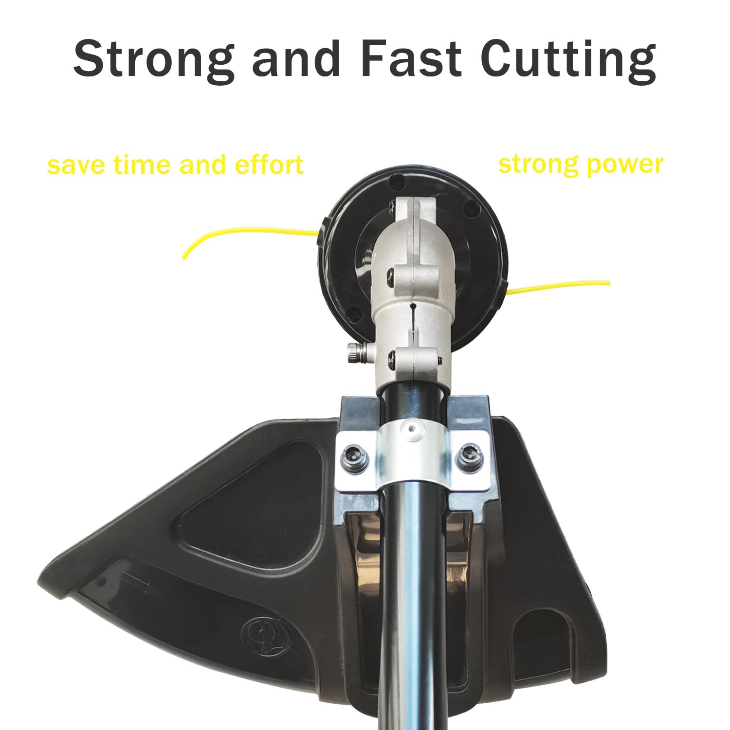 Gabasinover cutting head detail showing secure line retention and reliability