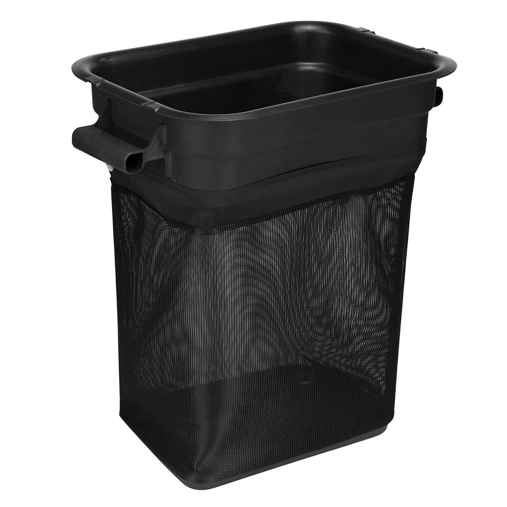 Gabasinover front view of lawn tractor bagger container showing fit and benefit
