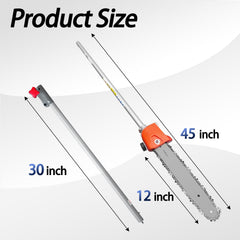Gabasinover extension pole detail highlighting reach and secure connection benefit