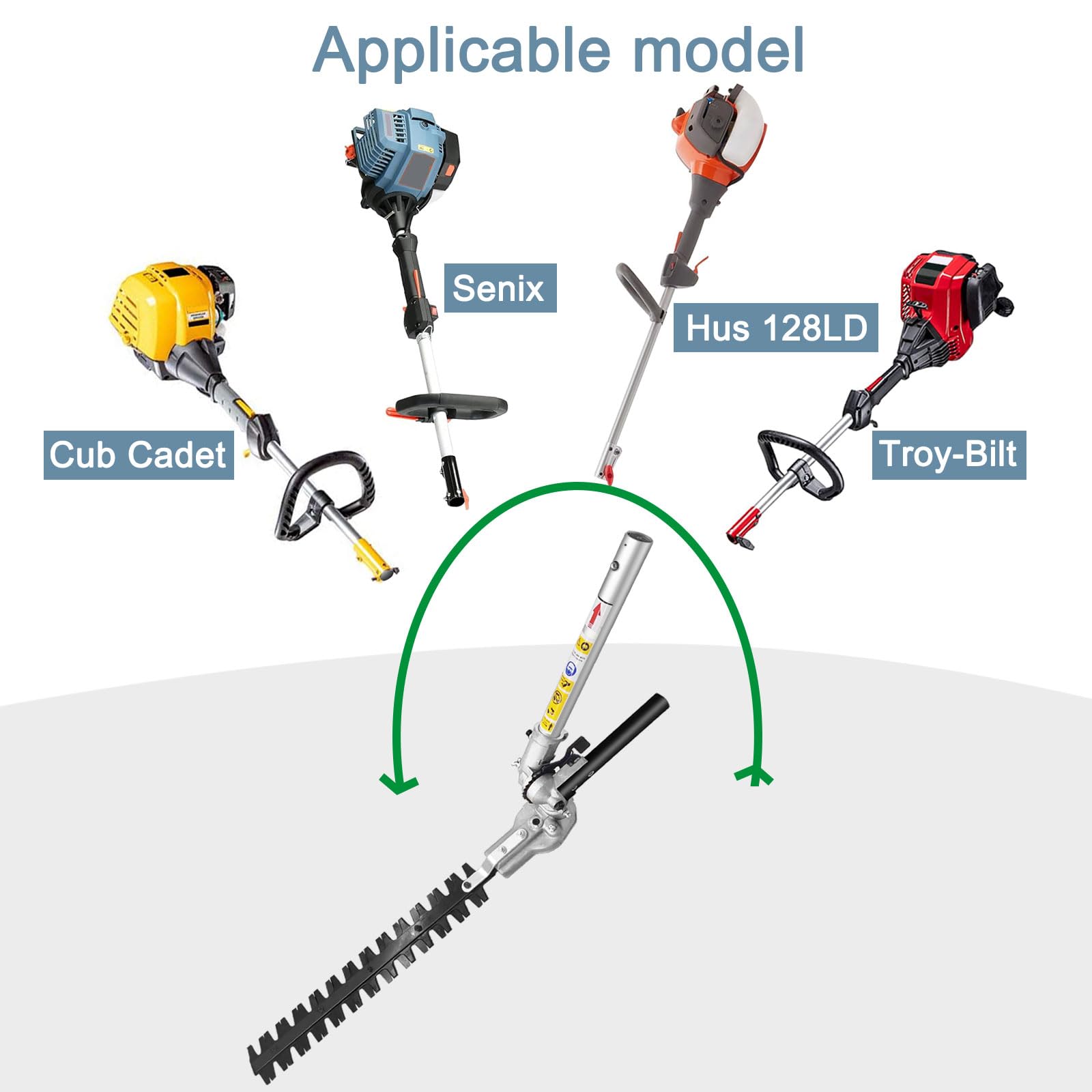 Gabasinover attachment next to a powerhead showing scale and compatibility