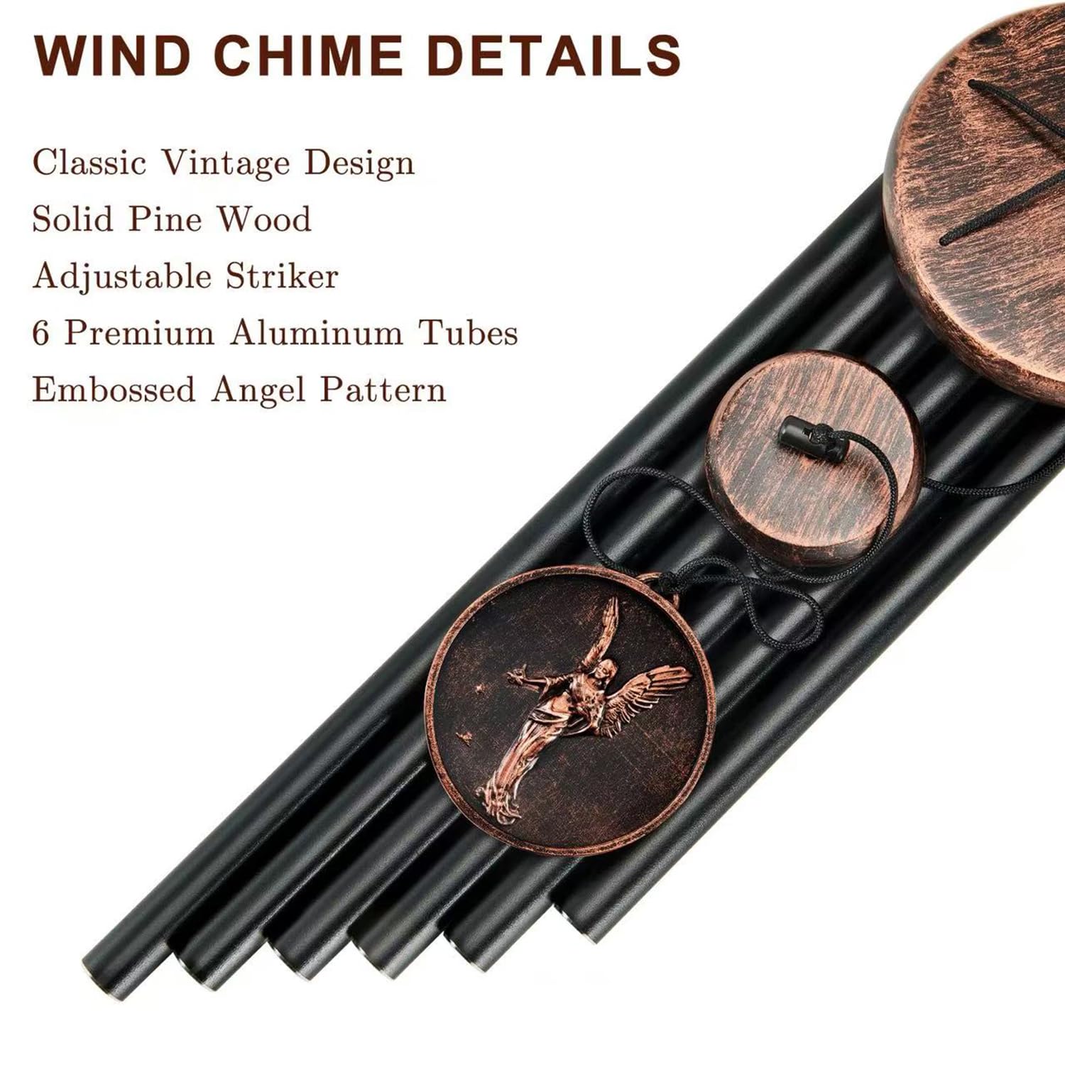 Gabzart wind chime hung in garden providing peaceful outdoor sound and ambiance