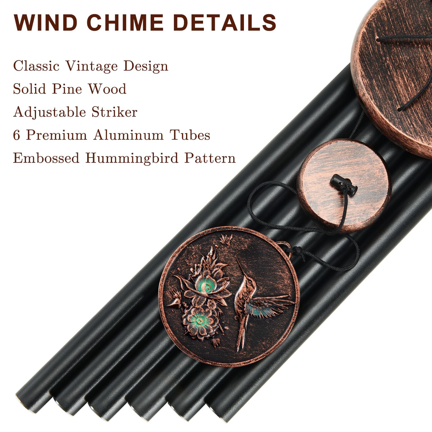 Gabzart full-length chime hung on porch creating calming outdoor ambiance