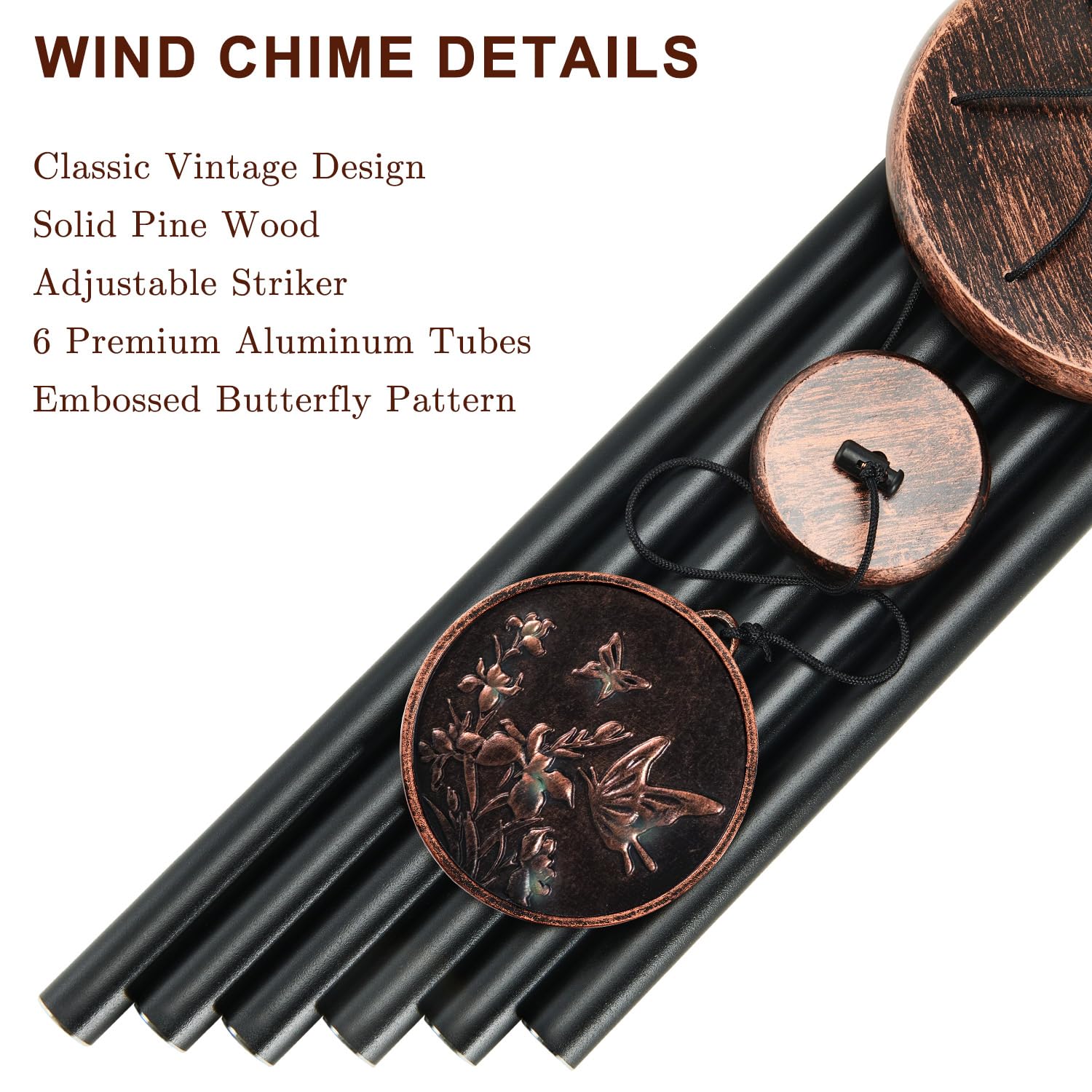Gabzart wind chimes hanging on a porch creating a tranquil outdoor atmosphere