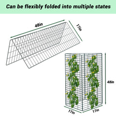 GADENGPLUS trellis in garden with cucumbers demonstrating easier harvesting and airflow