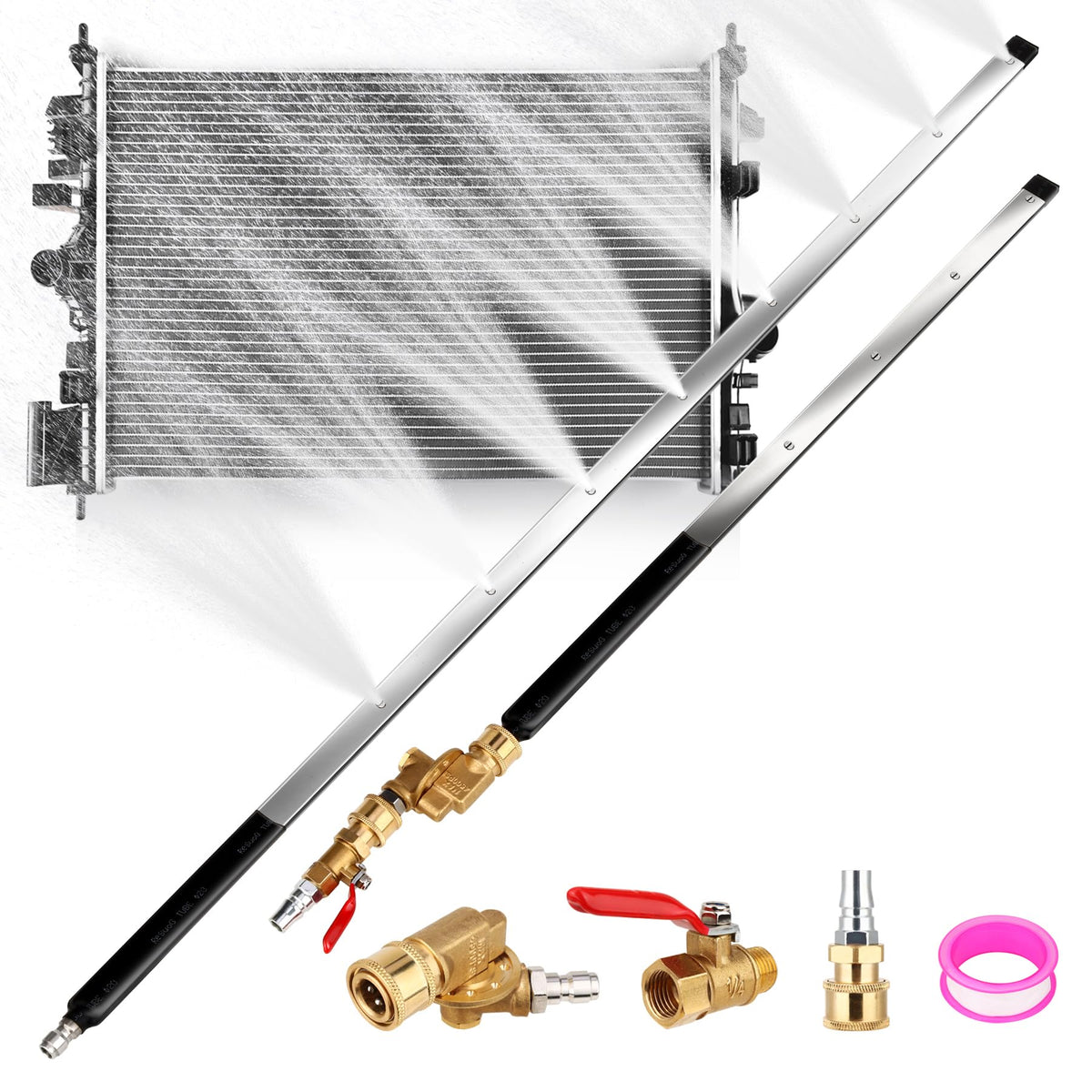 GADFISH front view of both wands showing dual lengths and slim profile for reach