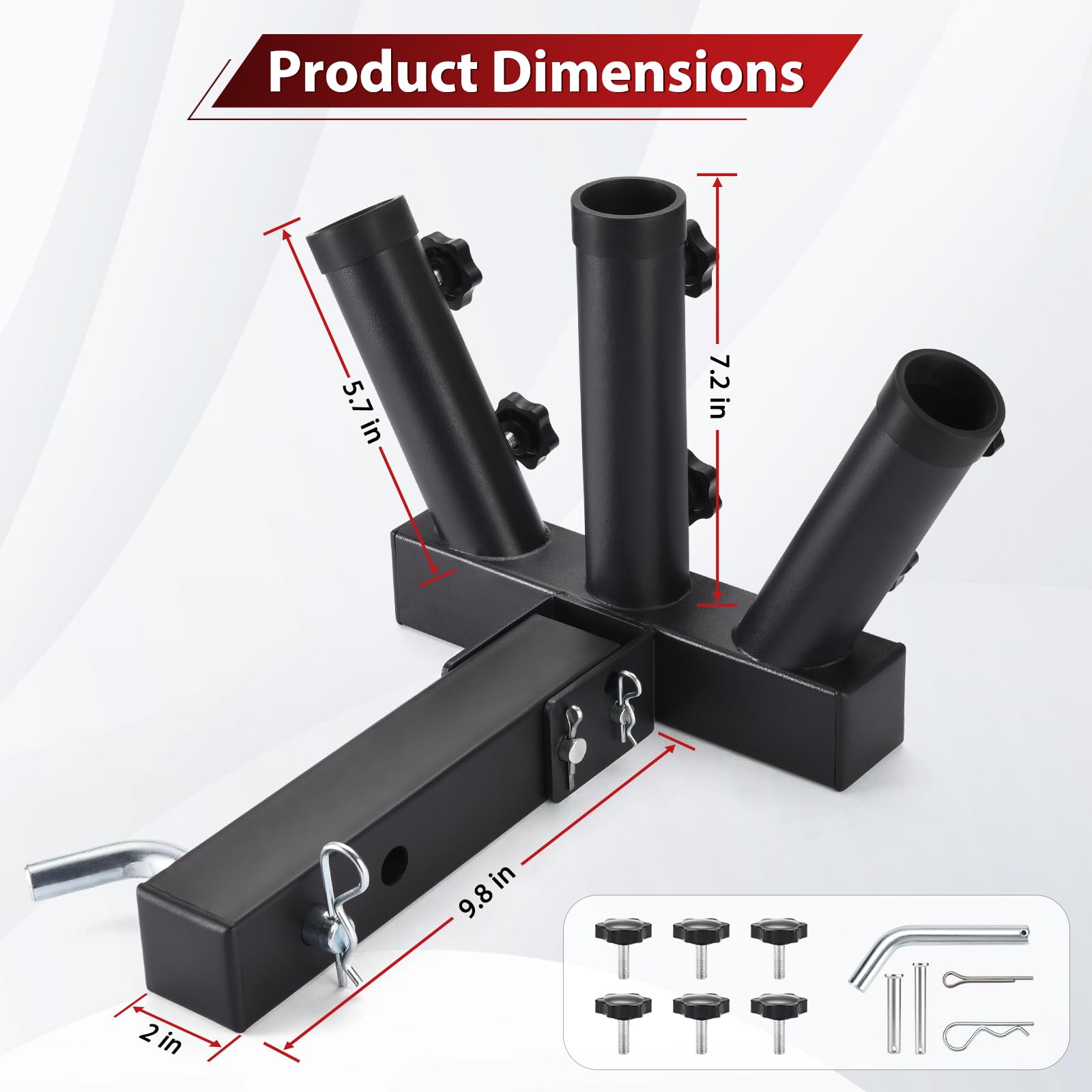 GADFISH bottom support detail protecting flagpoles from bending under load