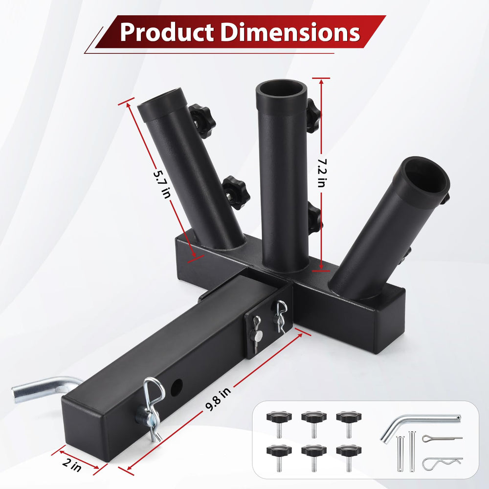 GADFISH bottom support detail protecting flagpoles from bending under load