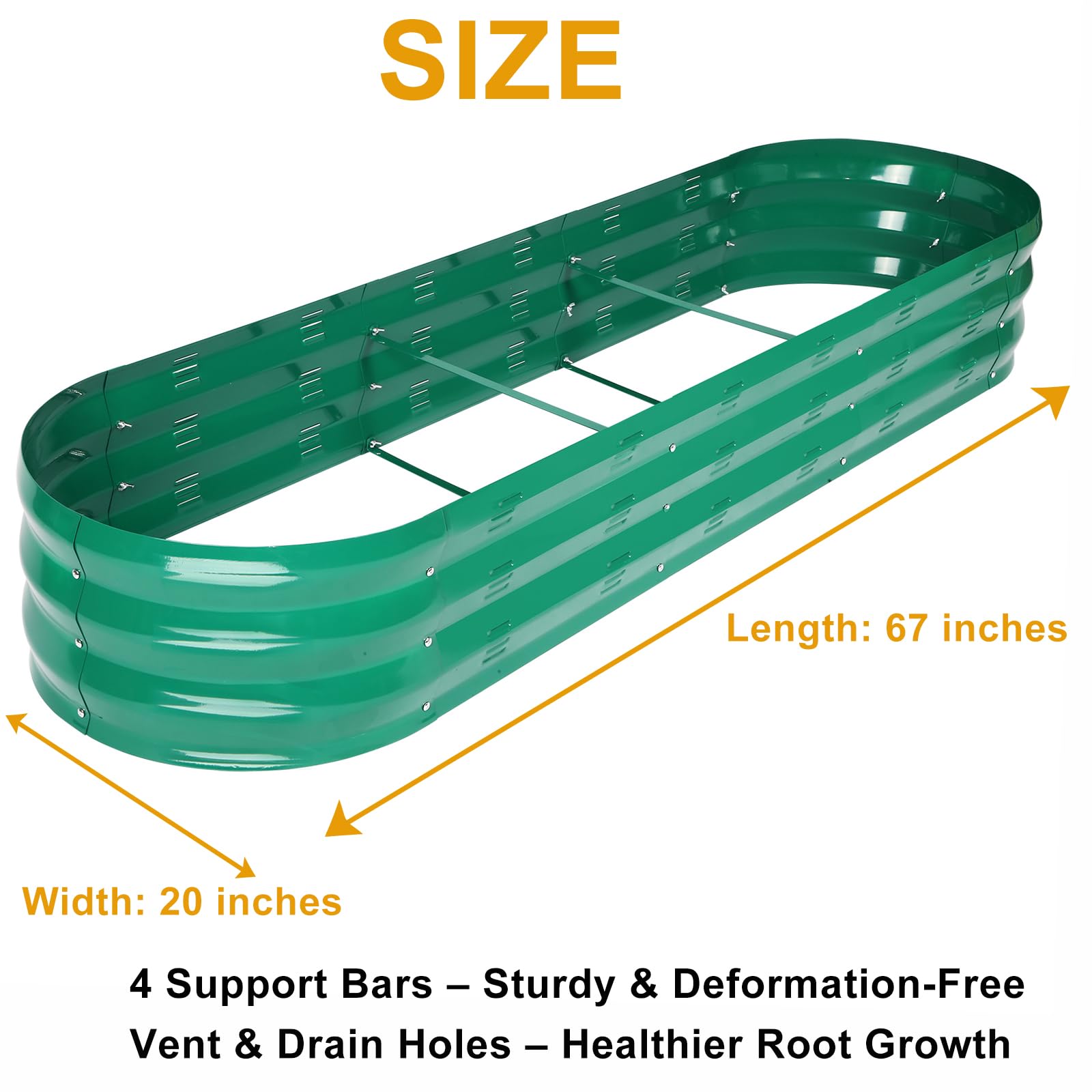 GADI side ventilation detail promoting root respiration and excess water removal