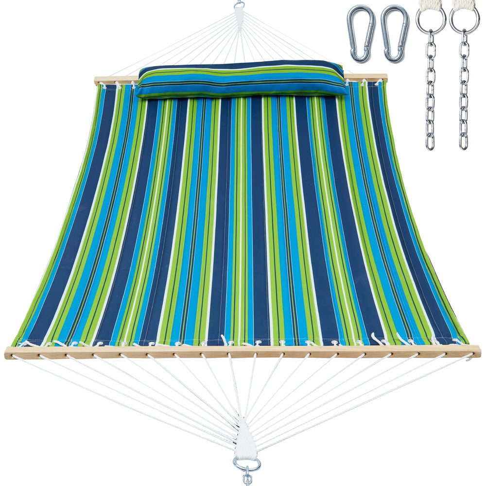 gafete front view hammock showing full spreader bar and roomy bed for two