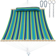 gafete front view hammock showing full spreader bar and roomy bed for two
