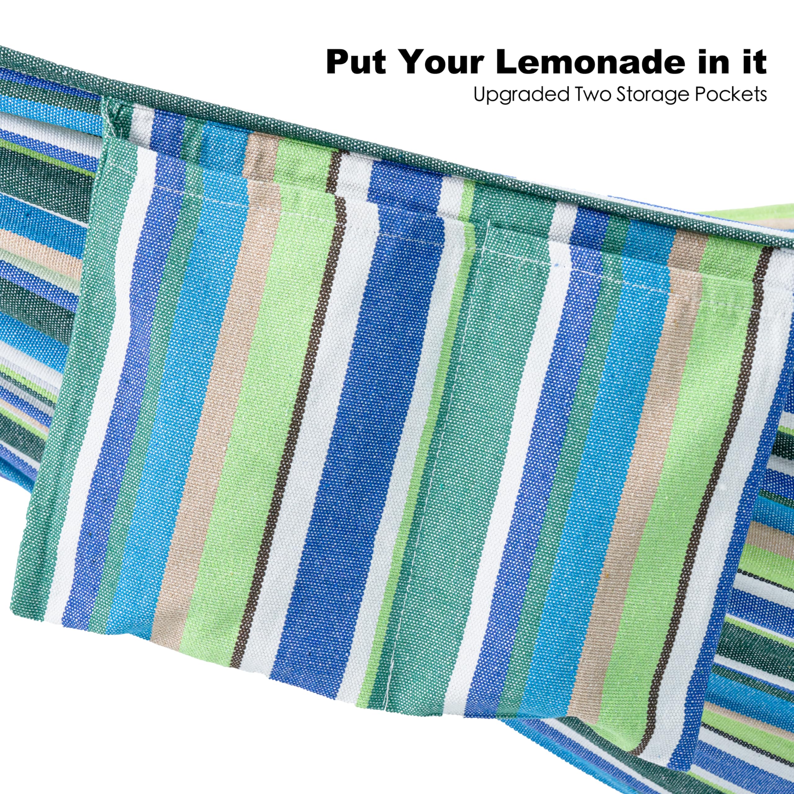 gafete hammock curved spreader bar and cotton ropes showing anti-rollover stability