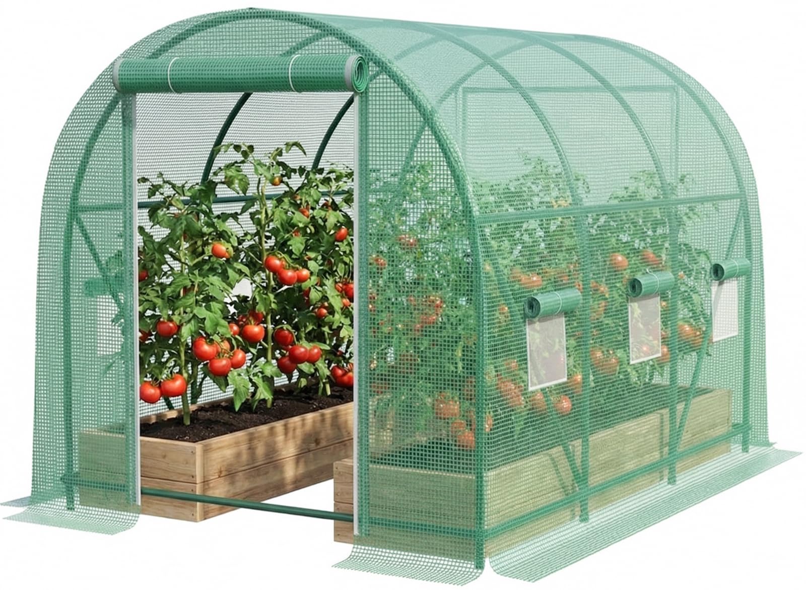 gaildon front view greenhouse showing full exterior and protective cover benefit