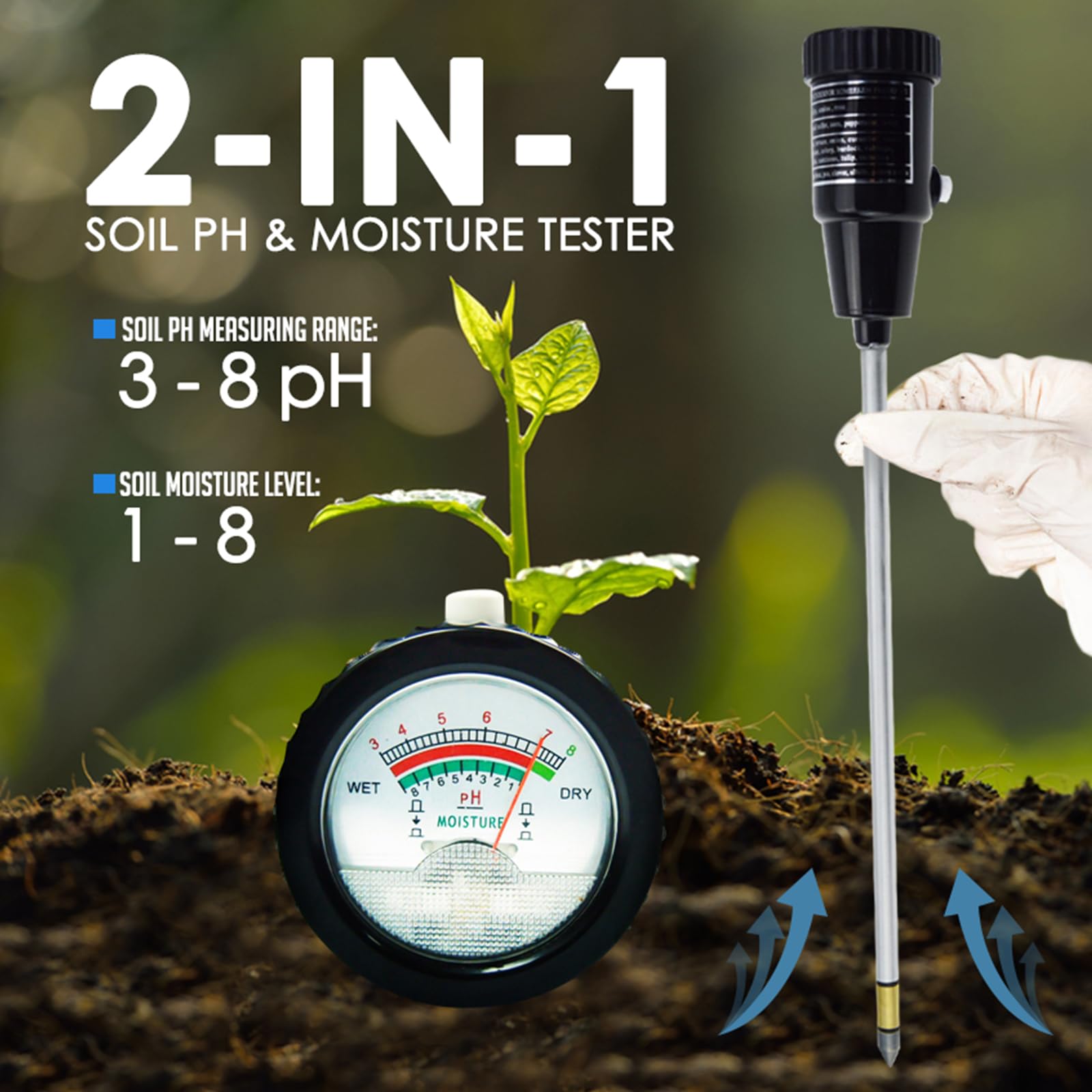 Gain Express waterproof probe detail highlighting corrosion-resistant metal for outdoor durability and reliable results