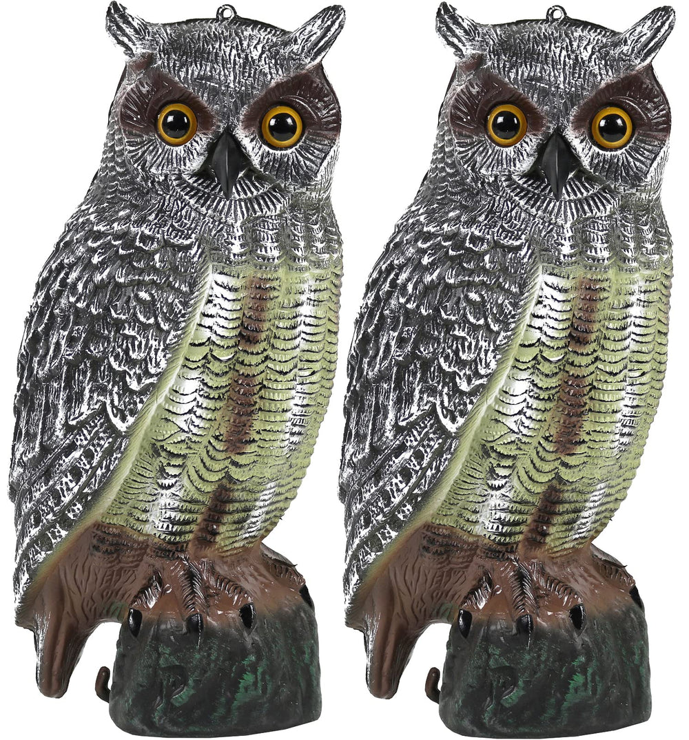 Galashield front view of owl pair showing realistic texture and bird deterrence