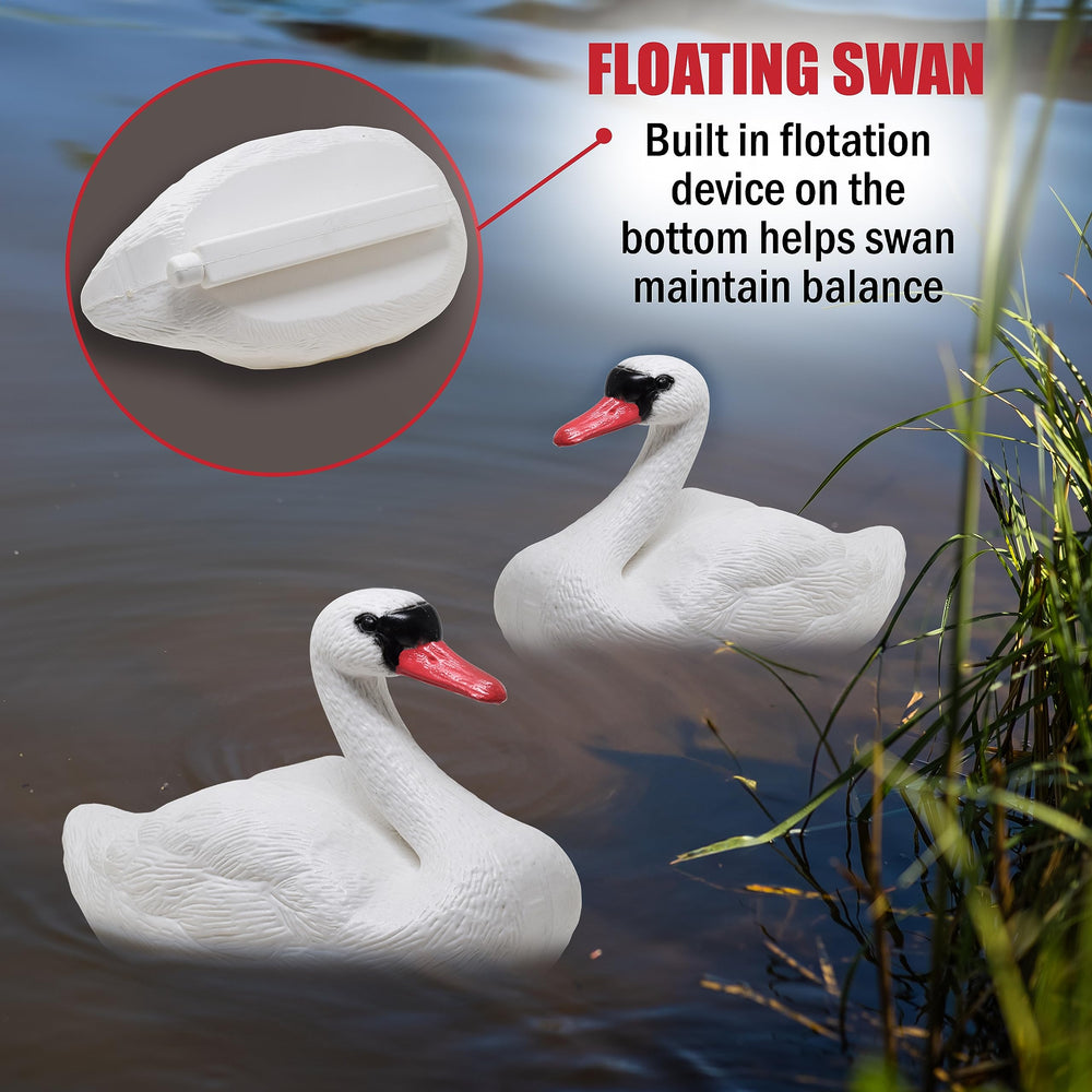 Galashield swan decoy bottom flotation detail demonstrating stable upright float