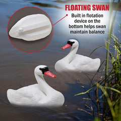 Galashield swan decoy bottom flotation detail demonstrating stable upright float