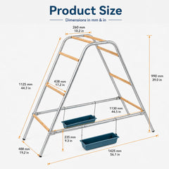 Galaxivortexz feeding troughs attached to frame for simultaneous feeding benefits