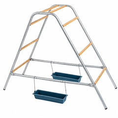 Galaxivortexz front view shows freestanding roost and ladder for organized perching