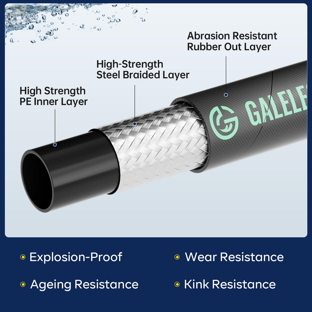 GALELEOPARD 3/8 inch quick-connect closeup showing secure, leak-resistant coupling