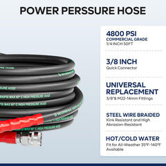 GALELEOPARD coiled hose on deck demonstrating easy storage and kink resistance