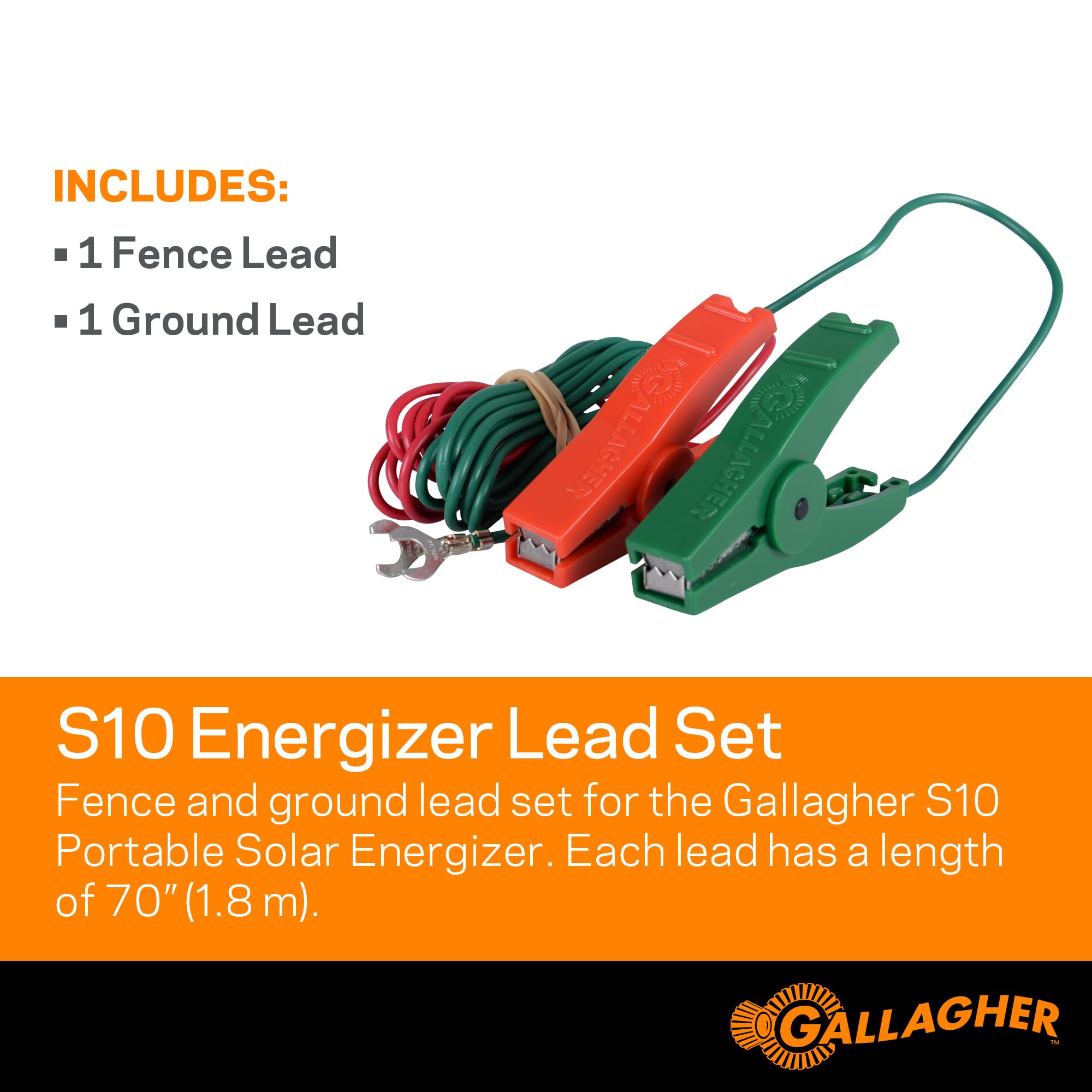 Gallagher red and green alligator clip close-up showing strong jaws and insulation