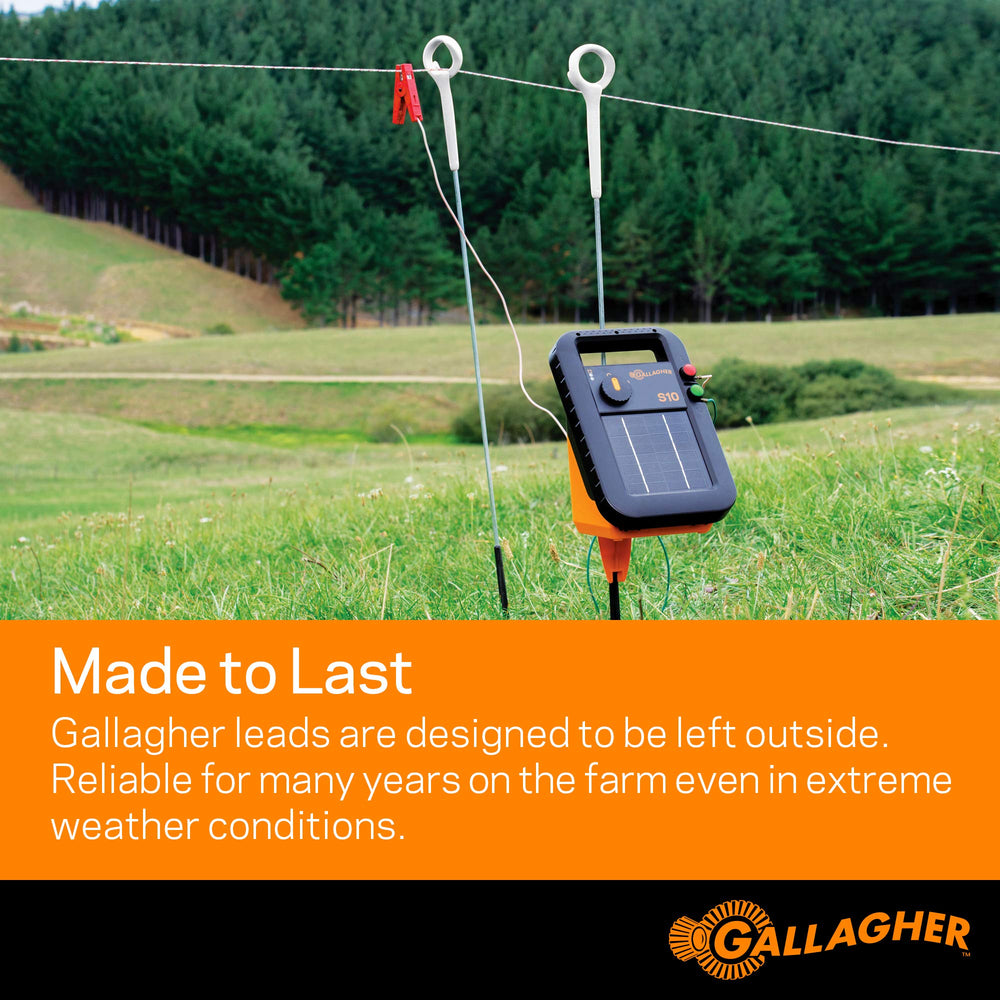 Gallagher clip connected to ground rod demonstrating reliable earthing benefit