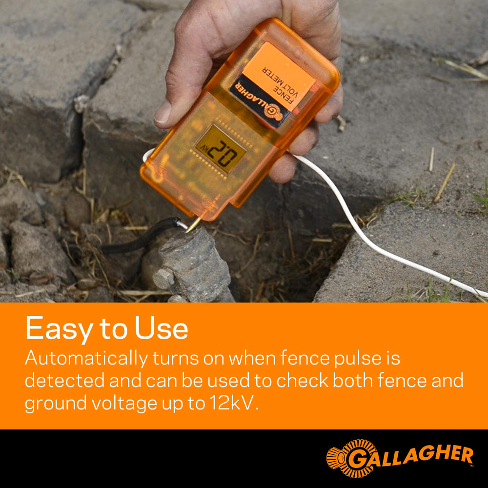 Gallagher earth probe detail showing ground connection for accurate measurements