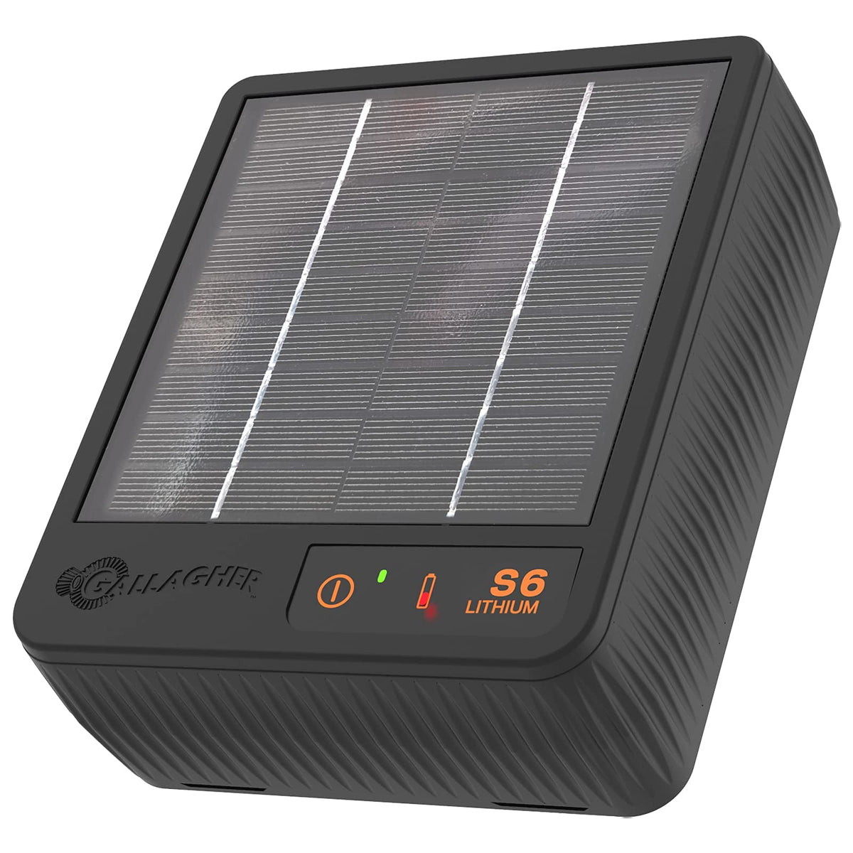 Gallagher S6 front view showing compact charger and clear controls for easy installation