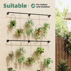 Galood two plants hung in living room showing space‑saving greenery benefit