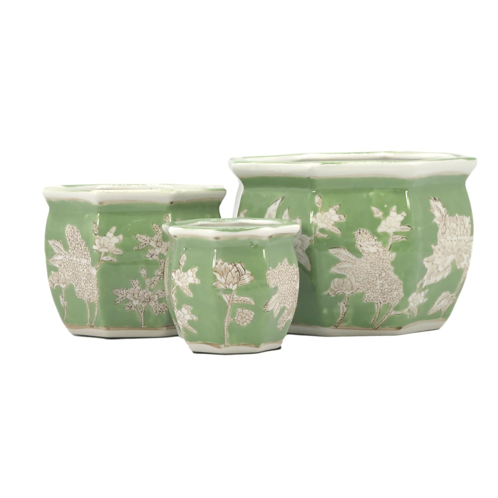 Galt International pots arranged on a windowsill demonstrating natural light enhancement