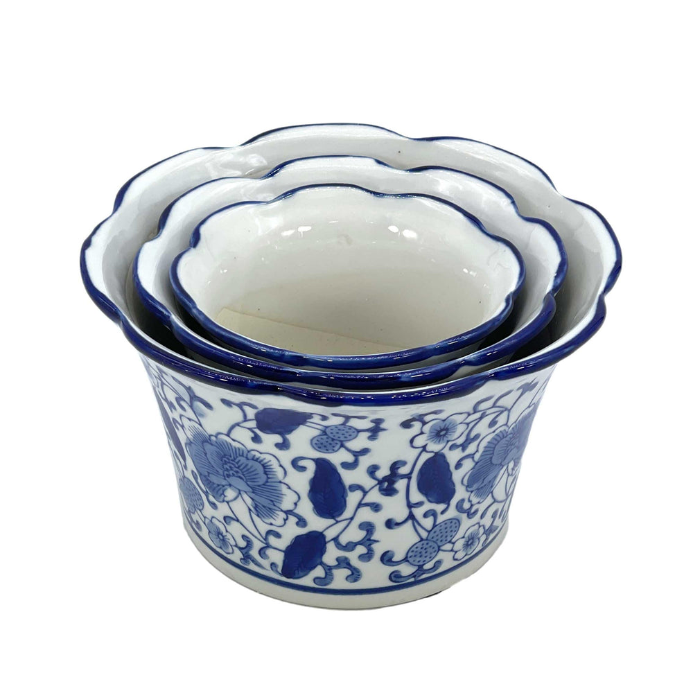 Galt International styled living room display with pots adding classic decor appeal
