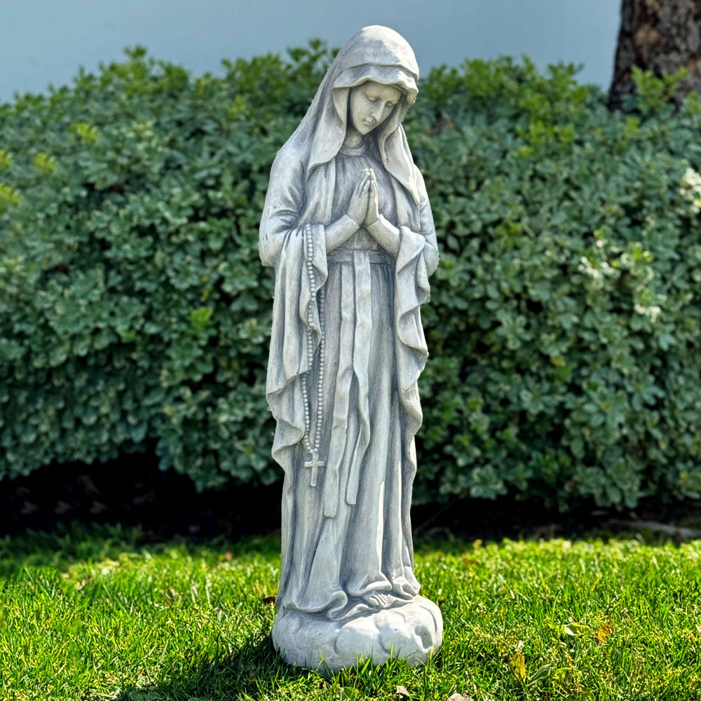 Galt International Virgin Mary front view showing serene prayer pose and focal presence