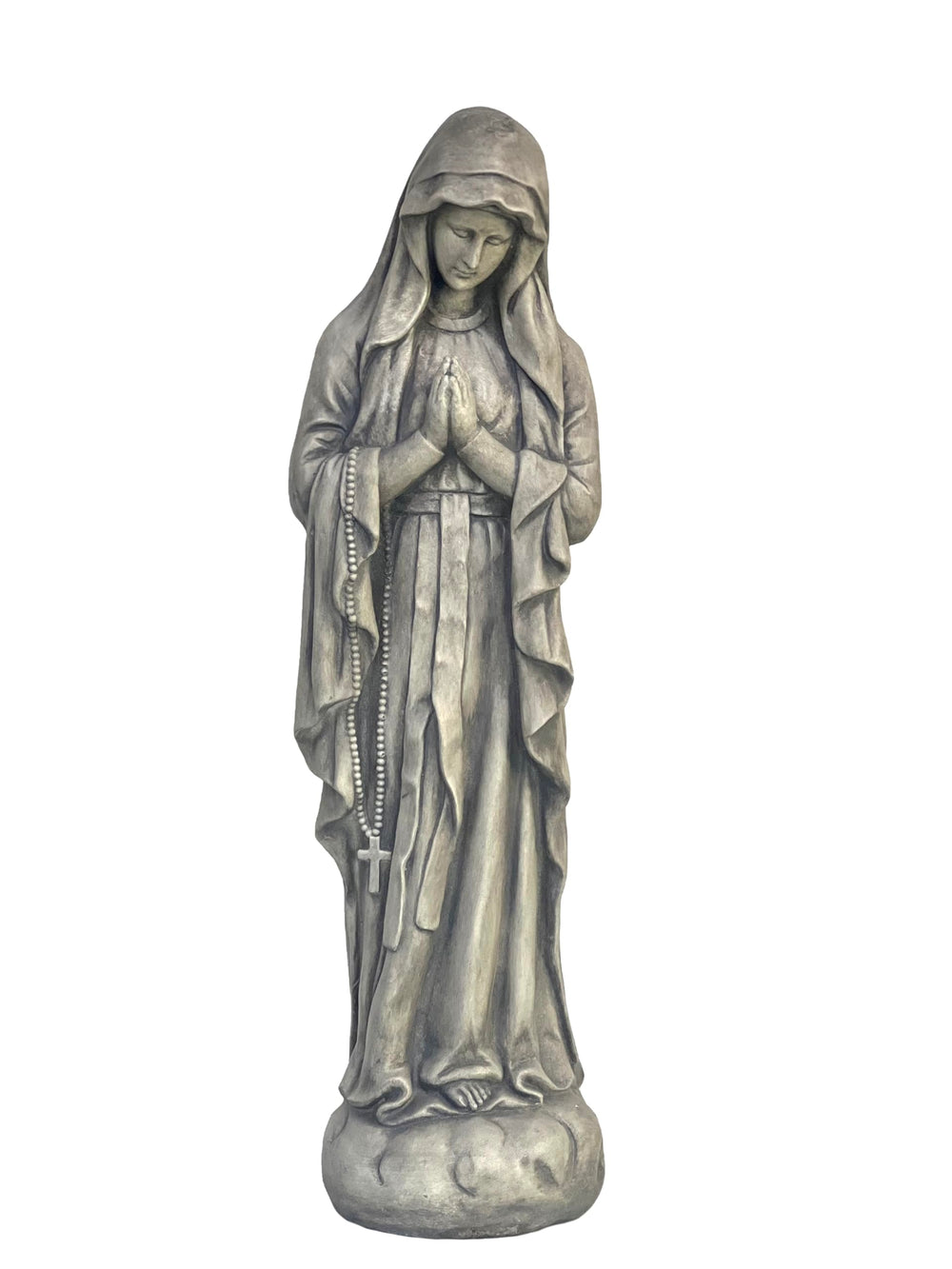 Galt International side profile of statue highlighting flowing robe details and balance