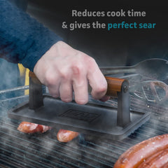 GALVANOX ergonomic wood handle detail for comfortable secure grip