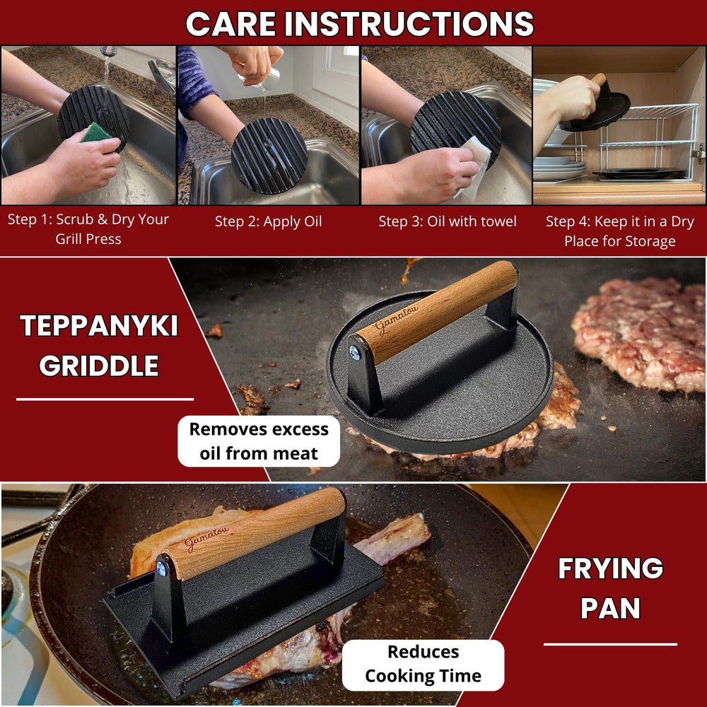 gamalou stainless spatula edge detail slides under patties with ease